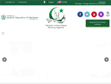 Tablet Screenshot of embassyofpakistanusa.org